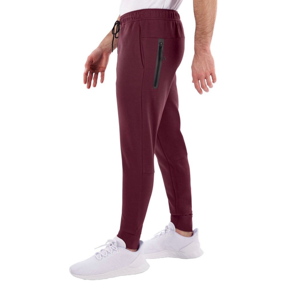 Mens Active Jogger Sweatpants Size XL   Burgundy Drawstring Members Mark